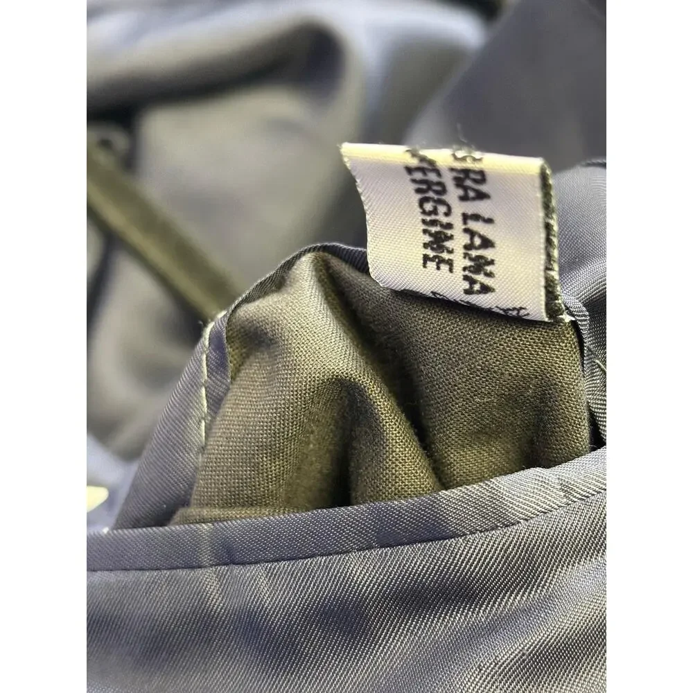 Corneliani Blazer Mens 50 Blue Virgin Wool Suit Jacket Made In Italy Two Button